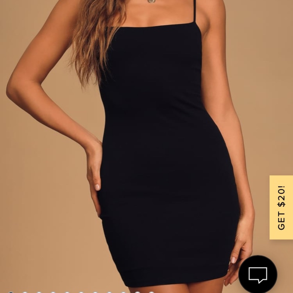 Lulus Black Bodycon Minidress (size medium)